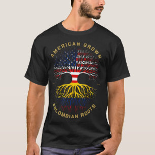 Camiseta Estadounidense Cultivo Con Árbol Colombiano De Raí