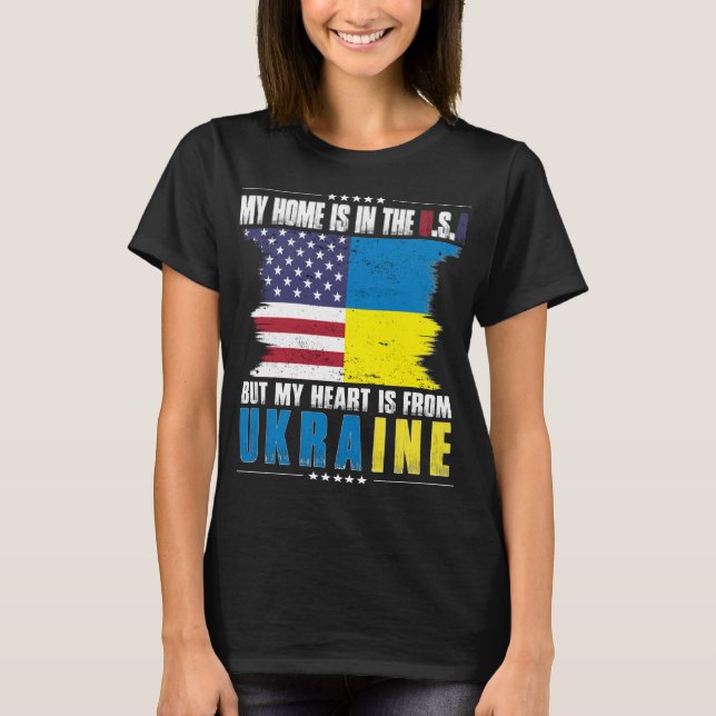 Camiseta Estadounidense cultivó ucraniano estadounidense de (Anverso)