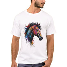 Camiseta estadounidense de caballos Curly Bashkir