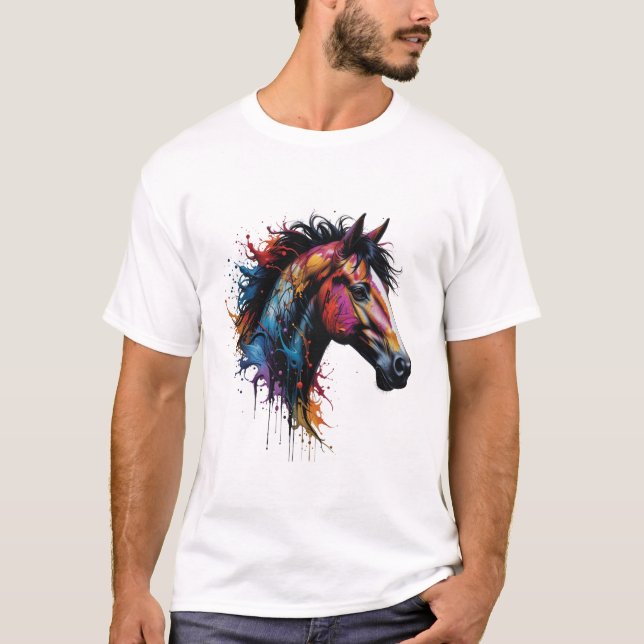 Camiseta estadounidense de caballos Curly Bashkir (Anverso)
