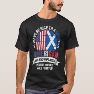 Camiseta Estadounidense escocés Conocemos lugares donde Esc