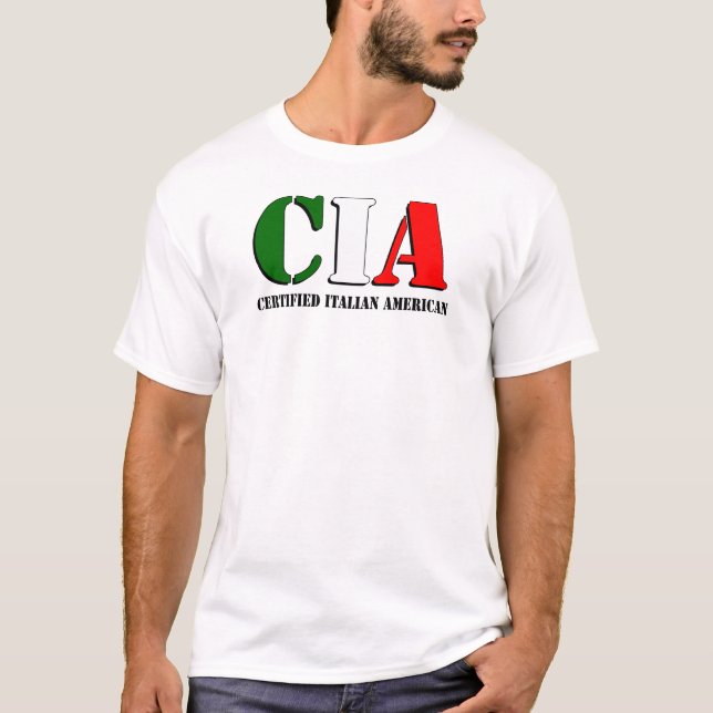 Camiseta Estadounidense italiano certificado (Anverso)