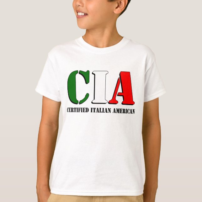 Camiseta Estadounidense italiano certificado (Anverso)