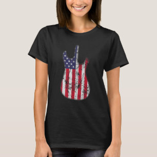 Camiseta Estadounidense: Músico Guitarista de guitarra con 