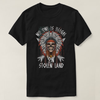 Camiseta Estadounidense - Nadie Es Ilegal En Tierra Robada 
