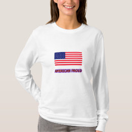Camiseta Estadounidense Orgulloso De La Plantilla De Zazzle