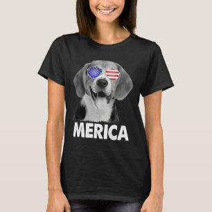 Camiseta Estadounidense Patriótica Merica Beagle Dog Usa