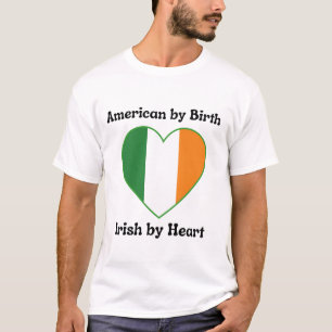 Camiseta Estadounidense por nacimiento, irlandés por corazó