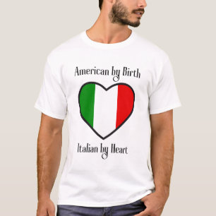 Camiseta Estadounidense por nacimiento, italiano por corazó