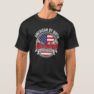 Camiseta Estadounidense Por Nacimiento Máquino Por Elección