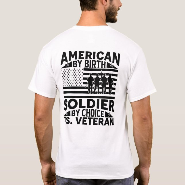 Camiseta Estadounidense por nacimiento, solidario por elecc (Reverso)