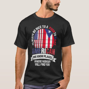 Camiseta Estadounidense puertorriqueño Conocemos lugares Cu