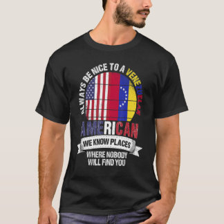 Camiseta Estadounidense Venezolano Conocemos Lugares Donde