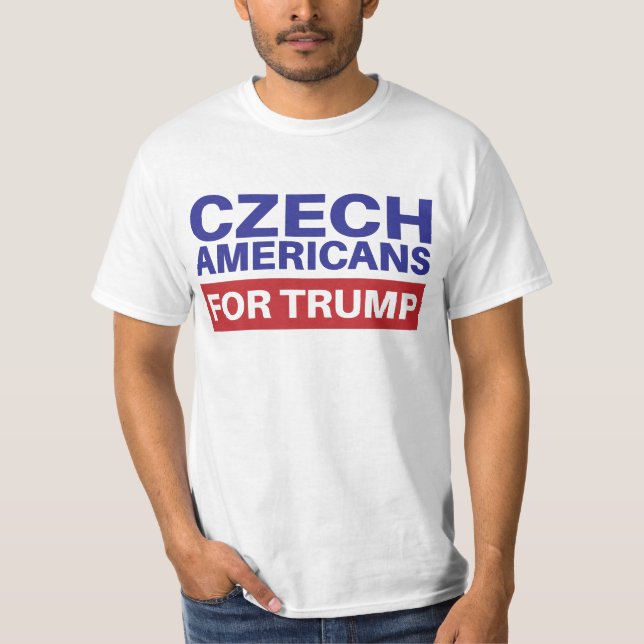 Camiseta Estadounidenses checos por Trump - República de El (Anverso)