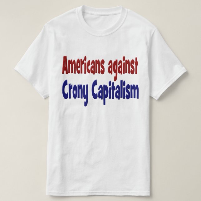 Camiseta Estadounidenses contra el capitalismo crónico text (Diseño del anverso)