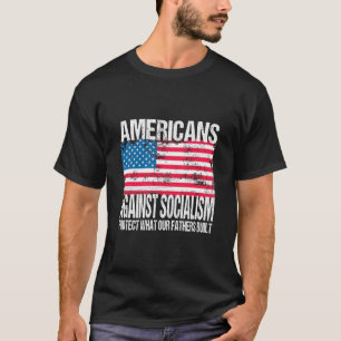 Camiseta Estadounidenses Contra El Socialismo Retro La Band