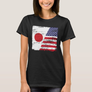 Camiseta Estadounidenses japoneses Bandera estadounidense B