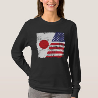 Camiseta Estadounidenses japoneses Bandera estadounidense B