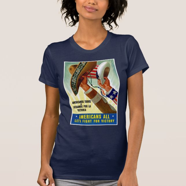 Camiseta Estadounidenses ~ Luchemos por la victoria (Anverso)