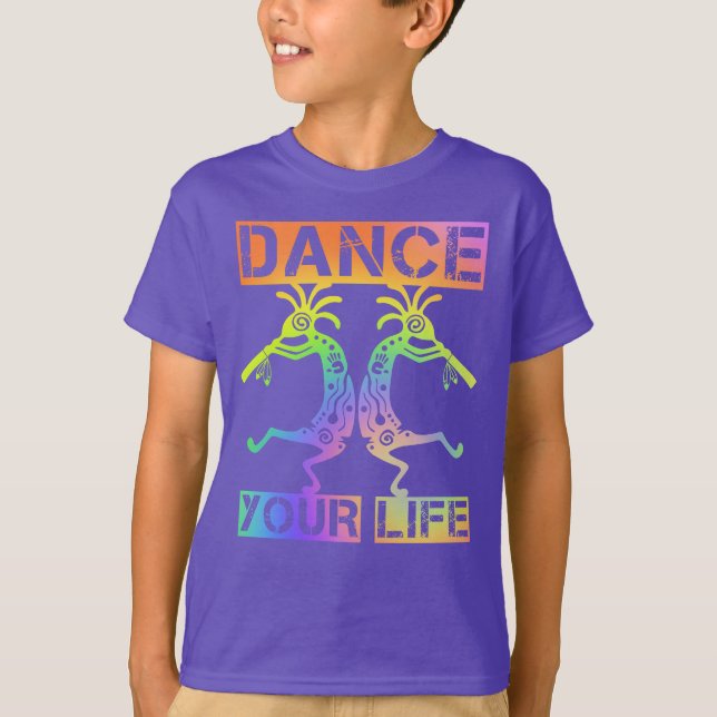Camiseta Estadounidenses nativos Kokopelli - Baile su vida  (Anverso)