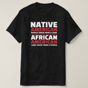 Camiseta Estadounidenses nativos y afroamericanos