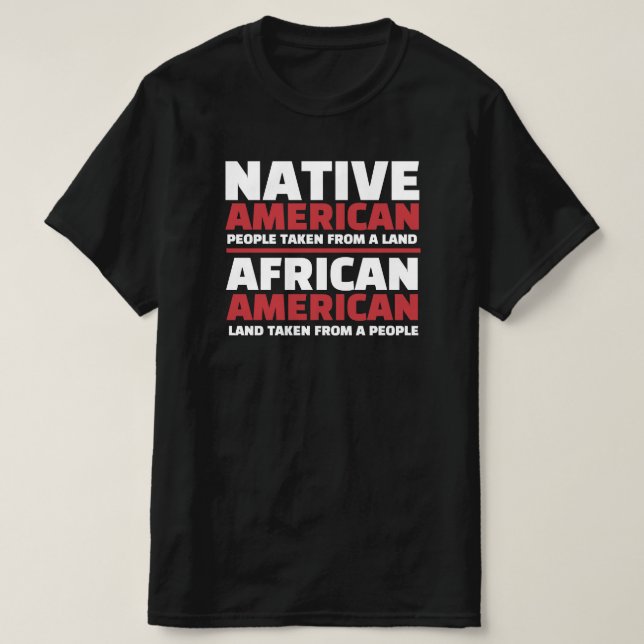 Camiseta Estadounidenses nativos y afroamericanos (Diseño del anverso)