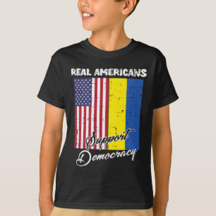 Camiseta estadounidenses Reales Apoyan La Democracia Us Ucr