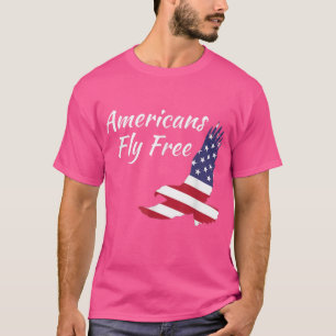 Camiseta Estadounidenses vuelan libre águila águila calva á