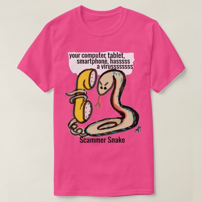 Camiseta Estafador serpiente ciberseguridad geek ciberdelit (Diseño del anverso)