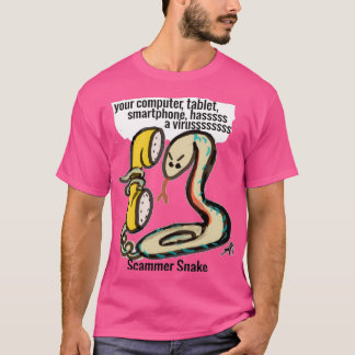 Camiseta Estafador serpiente ciberseguridad geek ciberdelit