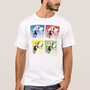 Camiseta Estallido alemán del indicador de pelo corto