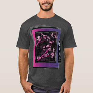 Camiseta Estallido de árbol sakura de cerezo japonés de vap