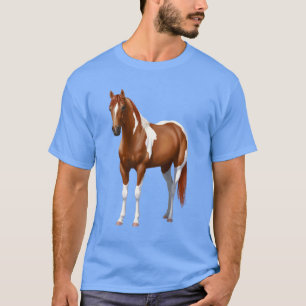Camiseta Estallido de caballo de pinto de castaño de sorrel