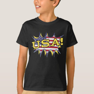 Camiseta Estallido de la estrella de la bandera de EEUU Boo