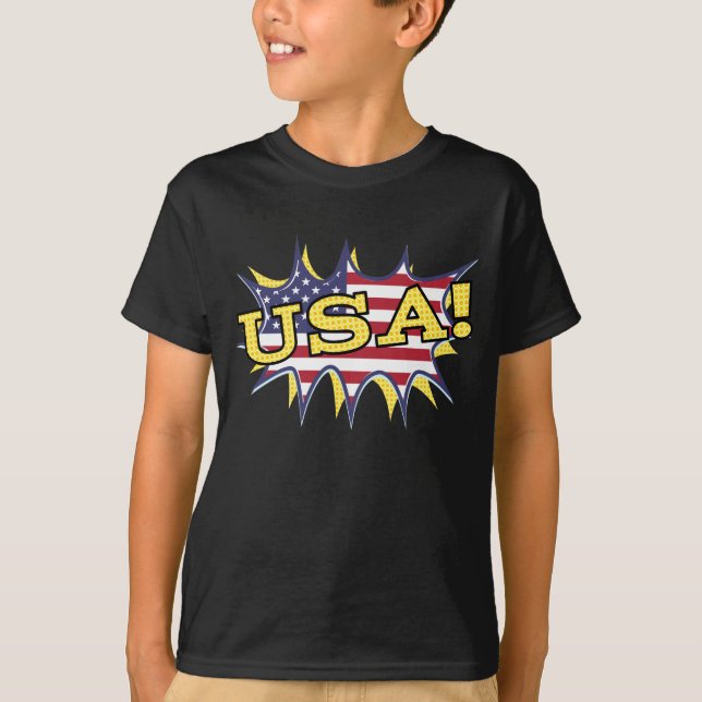 Camiseta Estallido de la estrella de la bandera de EEUU Boo (Anverso)