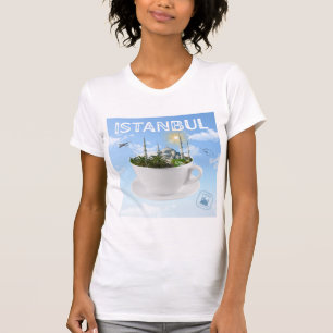 Camiseta Estambul en una taza de té - Skyline - regalo turc