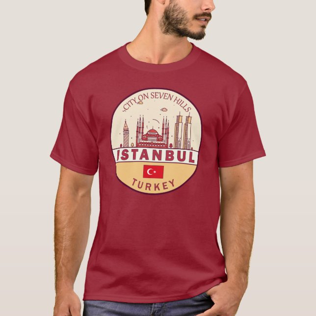 Camiseta Estambul Turquía: Emblema de la línea aérea (Anverso)
