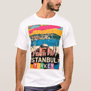 Camiseta Estambul Turquía Hagia Sophia Arte Pop Retro Viaje