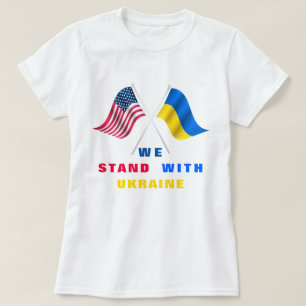 Camiseta Estamos con Ucrania - Bandera de Estados Unidos - 
