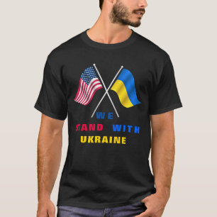 Camiseta Estamos con Ucrania - Bandera de Estados Unidos -