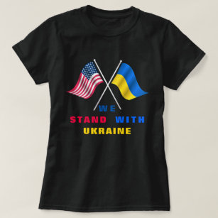Camiseta Estamos con Ucrania - Bandera de Estados Unidos - 
