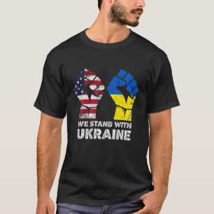 Camiseta Estamos con Ucrania Estados Unidos y Ucrania