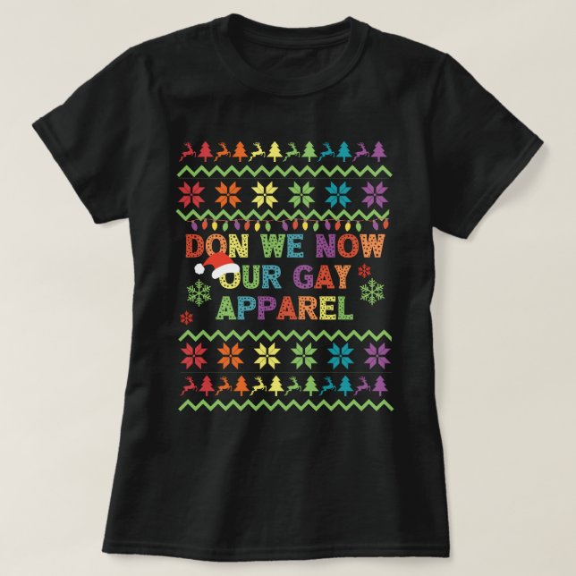 Camiseta ¿Estamos contentos con los Navidades del Orgullo G (Diseño del anverso)