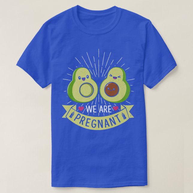 Camiseta Estamos Embarazados Mamacado Aguacate Padres Futur (Diseño del anverso)