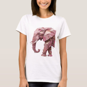 Camiseta Estampa de ELEFANTE ROSA de Plata Fría