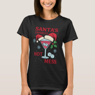 Camiseta Estampa de Martini Caliente Favorito de Santa | Na