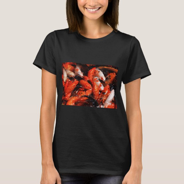 Camiseta Estampa de pez koi (Anverso)
