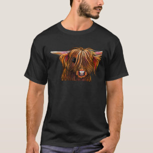 Camiseta Estampa de vaca de las Tierras Altas Estampa de an