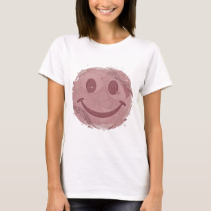Camiseta Estampa Dinámica de Cara Feliz de Plata