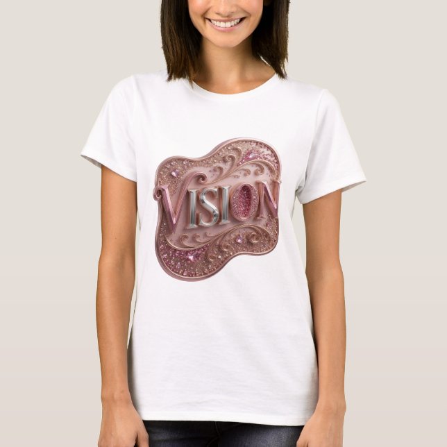 Camiseta Estampa VISION Plateada con Estilo (Anverso)